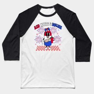 Red White & Boujee Bomb Pop Stanley Tumbler Faux Sequins, Fourth Of July Baseball T-Shirt